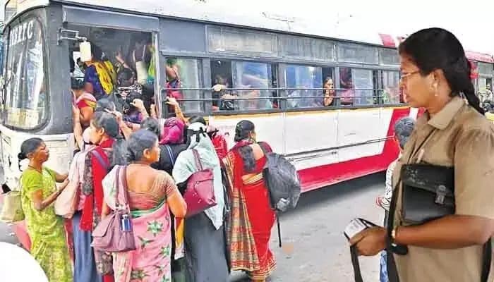 ఉచిత బస్సుపై మహిళా కండక్టర్ల అరణ్య రోదన