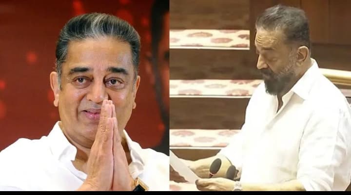 రాజ్యసభ సభ్యుడిగా ప్రమాణం చేసిన కమల్హాసన్